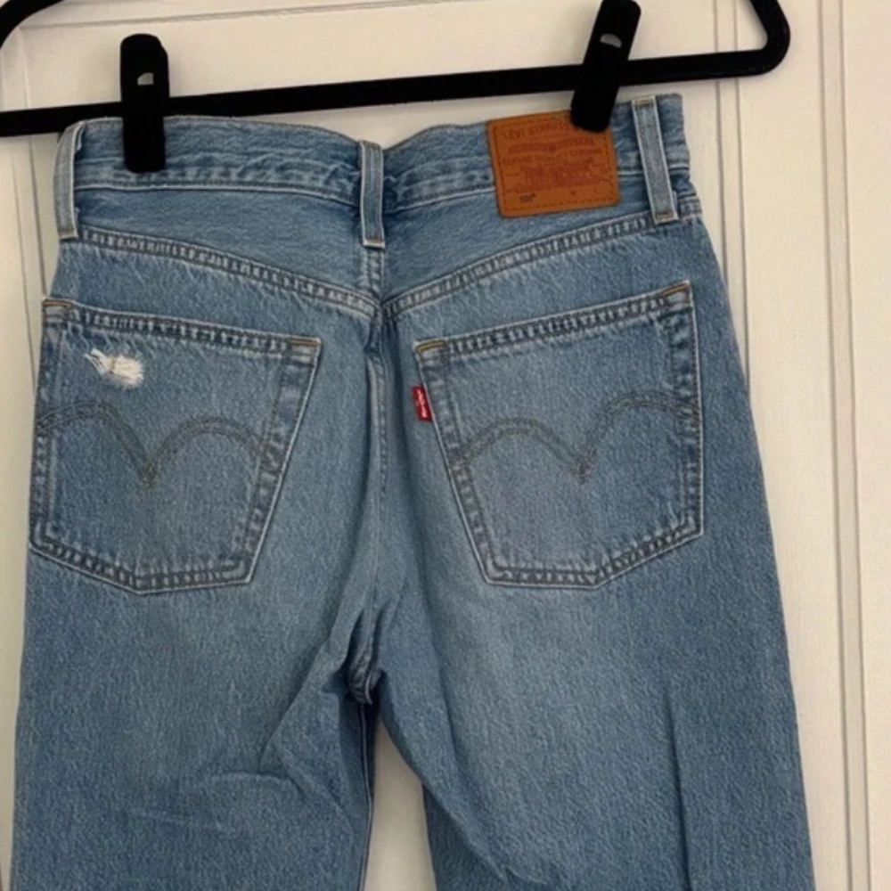 Levi's Light Blue Ripped Jeans - Picture 9 of 12